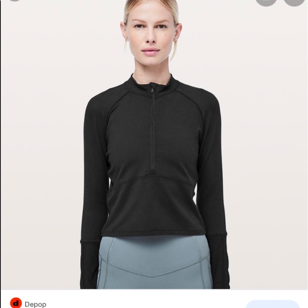 Never worn crop lulu running jacket/ shirt
